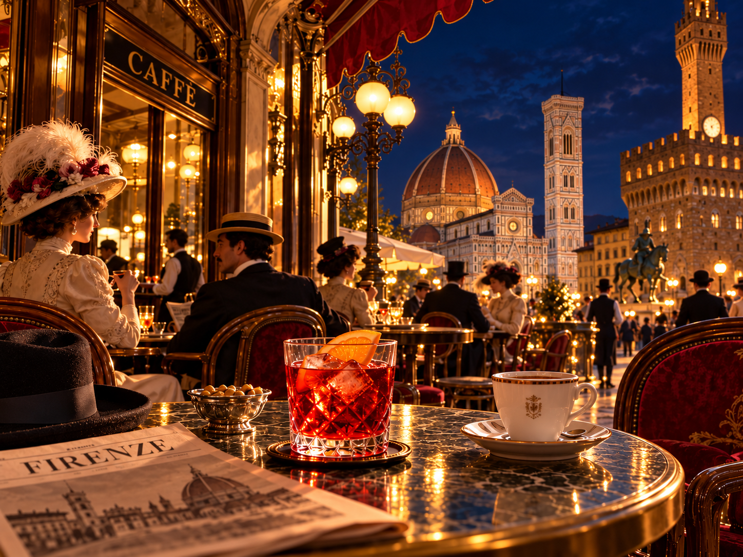 I Caffè Storici di Firenze: la Leggenda del Negroni, Belle Époque, Artisti ribelli, Segreti e Curiosità (con Terrazza panoramica)